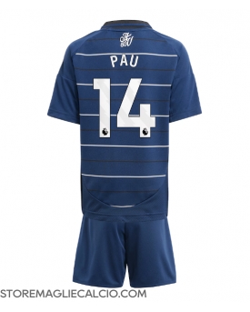 Aston Villa Pau Torres #14 Maglia Gara Terza Repliche 2024-25 Bambino Maniche Corte